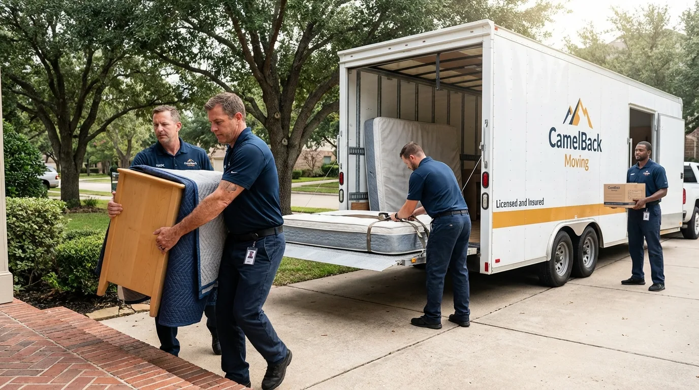 Crew loading residential truck for cross-state move from South Shore, KY