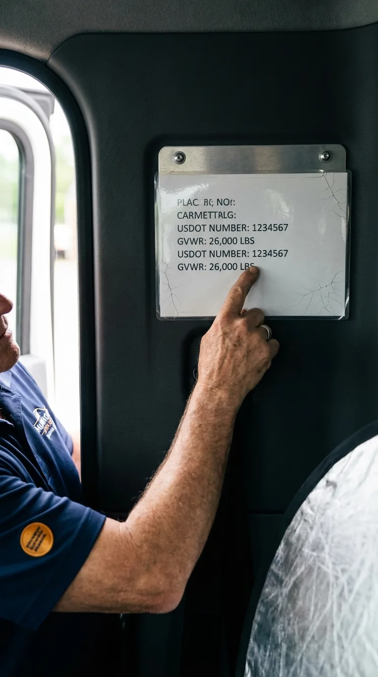 USDOT licensing placard verification in South Shore